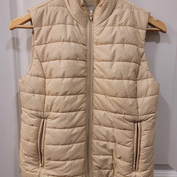 Loft polka dot zip front vest - Picture 1 of 4